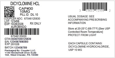 Label (59651 719 01 Dicyclomine 10mg 67046 1258 30)